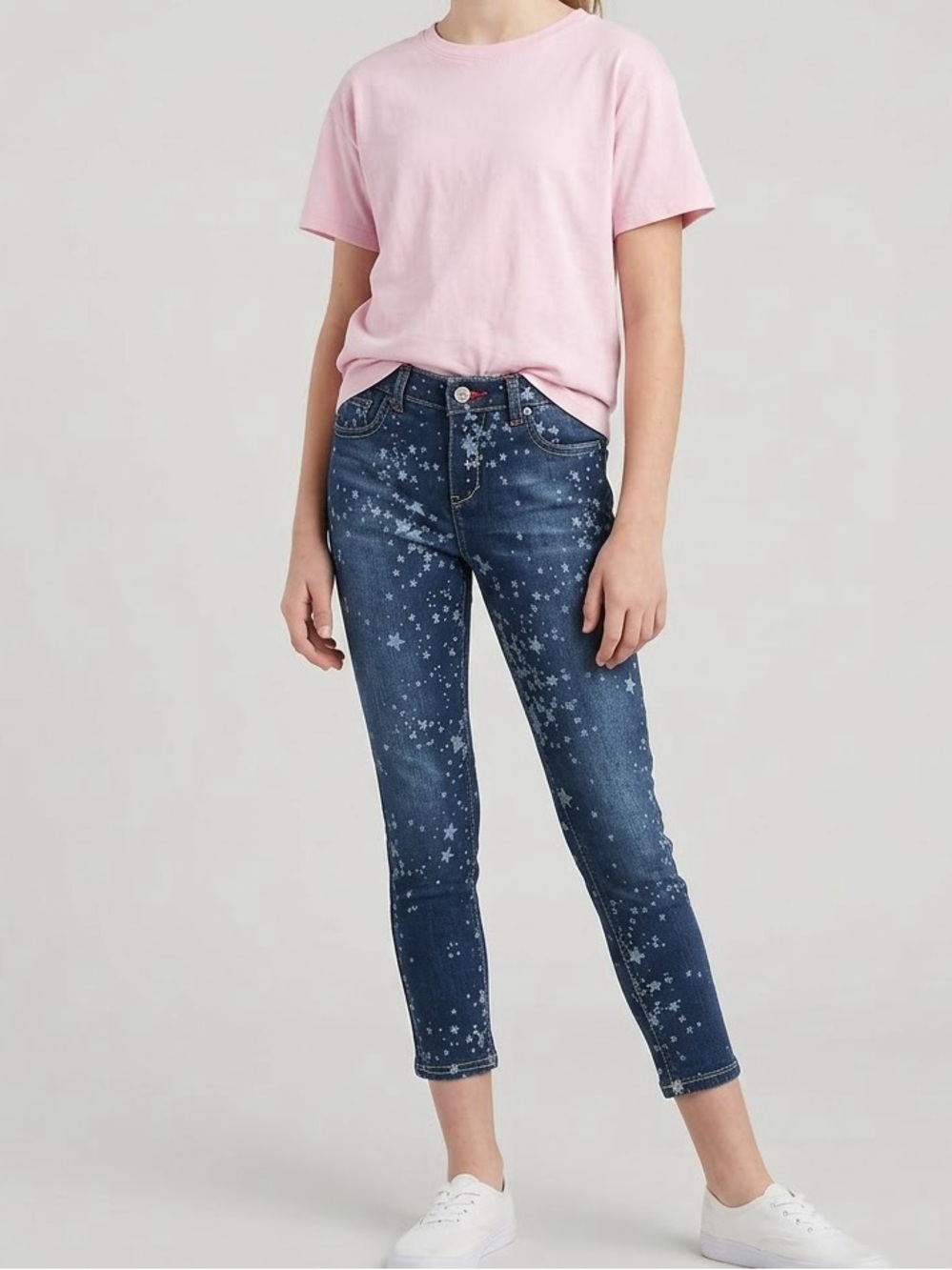 Levi’s Girls Star Print Cropped Denim Leggings | Size 16 REG